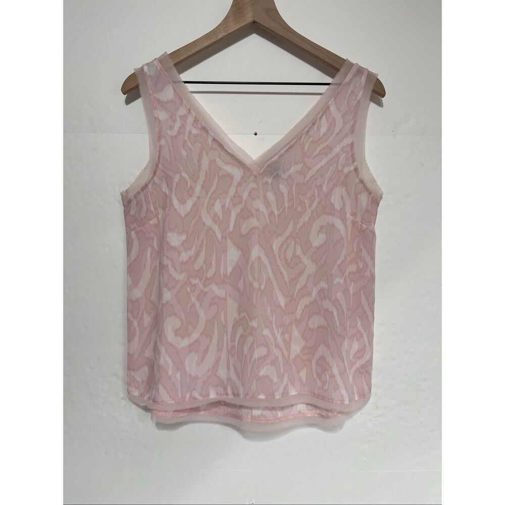 Halogen Pink And White Sleeveless Top   Size S